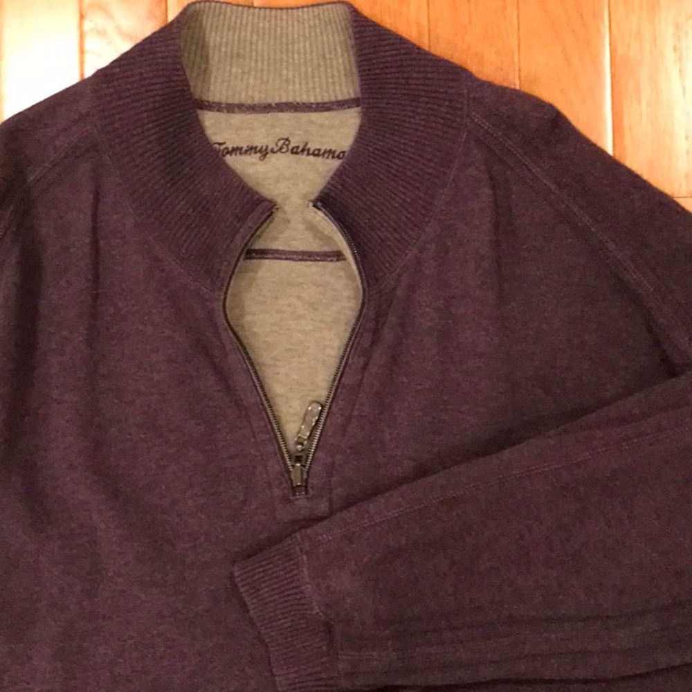 Tommy Bahama Reversible 1/4 zip sweater-Size XXL